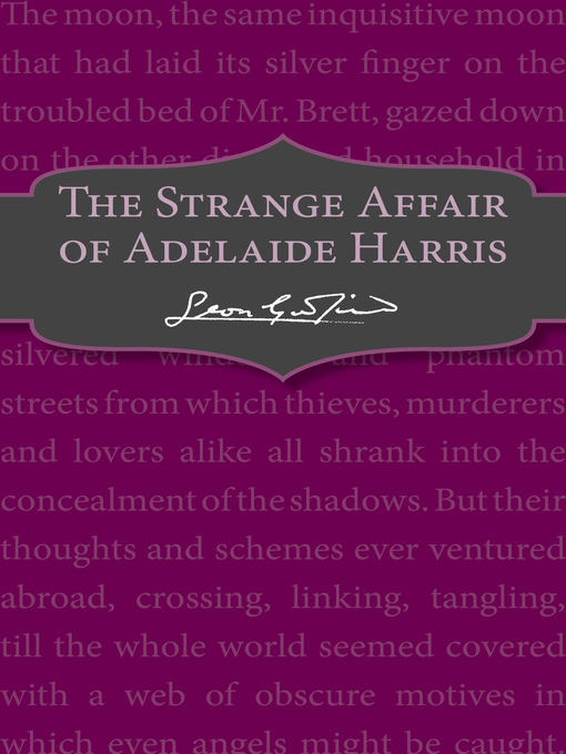 Title details for The Strange Affair of Adelaide Harris by Leon Garfield - Available